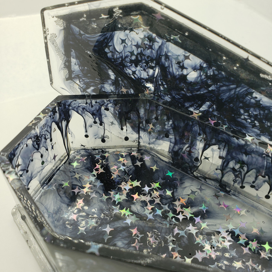 Coffin Box : Inky Drips & Stars` - Image 3