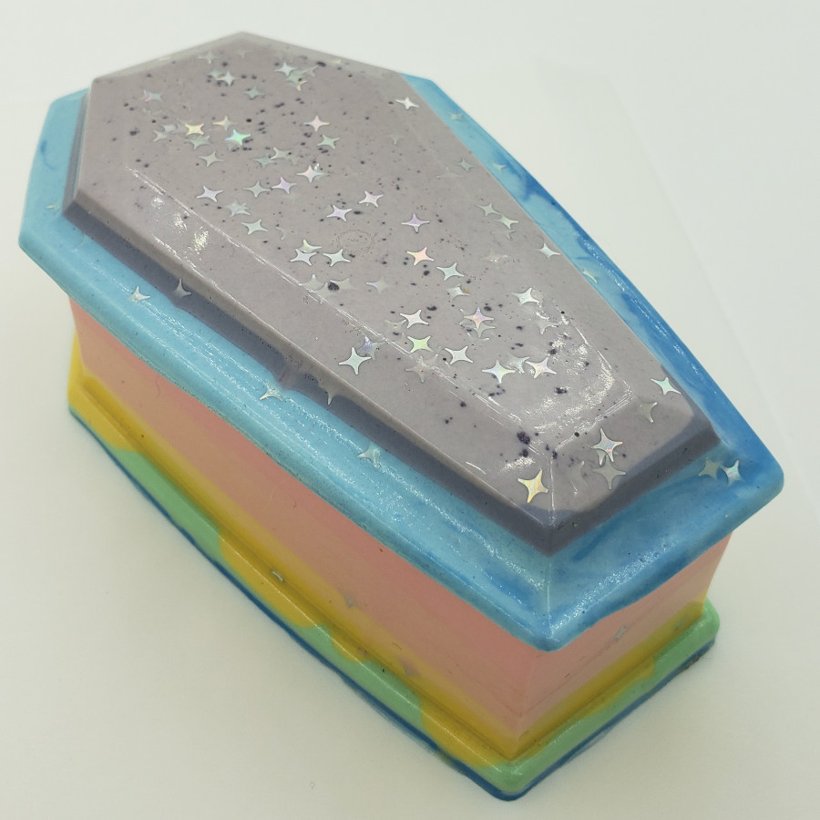 Coffin Box : Pastel Rainbow