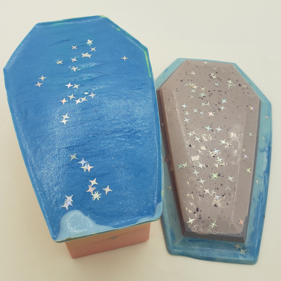 Coffin Box : Pastel Rainbow