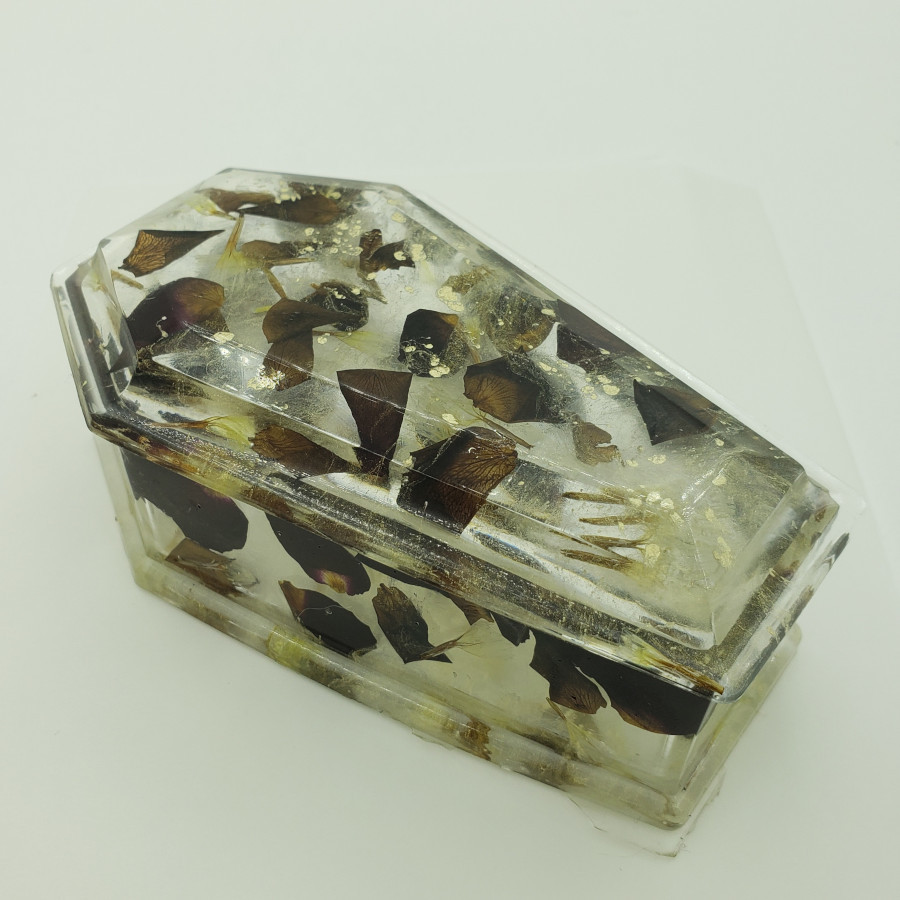 Coffin Box : Roses and Gold