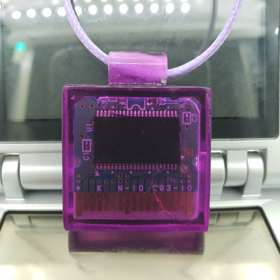 Cartridge Necklace: Clear Purple